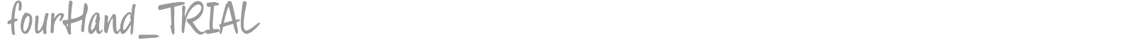 Four Hand font preview