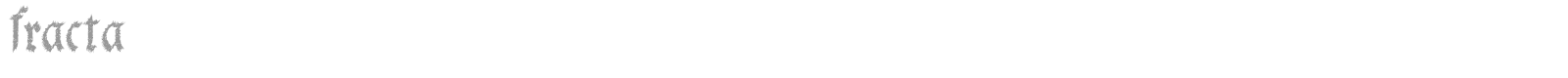 Fracta font preview