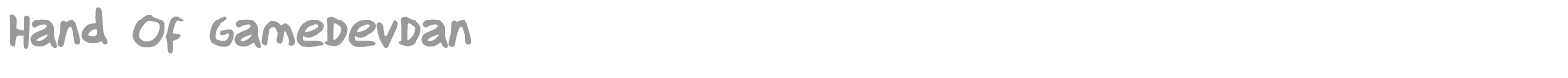Hand Of Gamedevdan font preview