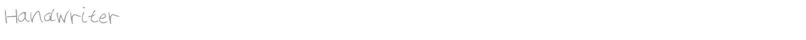Handwriter font preview