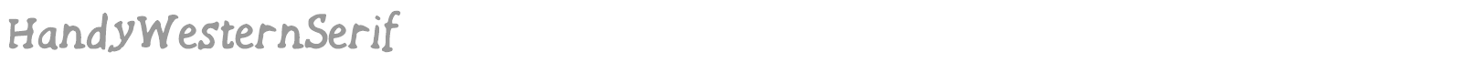 Handy Western Serif font preview