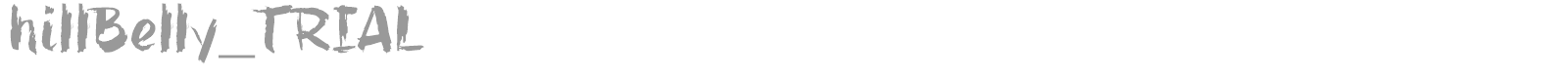 Hillbelly font preview