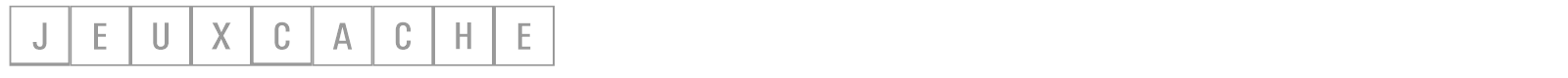 Jeux Cache font preview