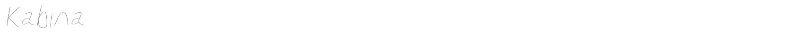 Kabina font preview