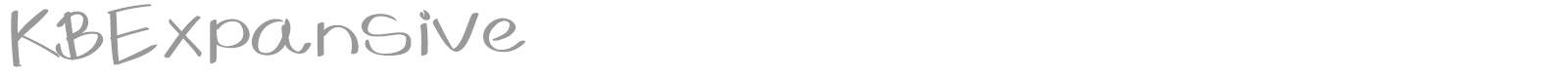 KB Expansive font preview