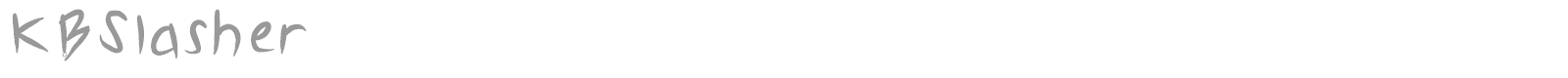 KB Slasher font preview