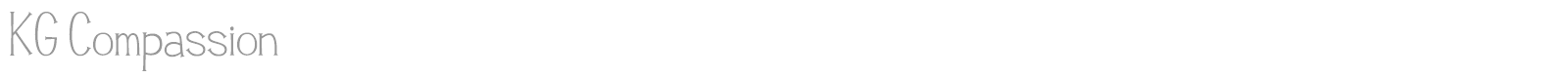 KG Compassion font preview