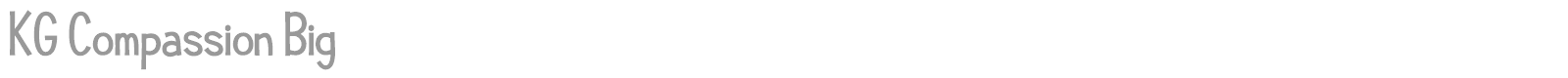 KG Compassion font preview