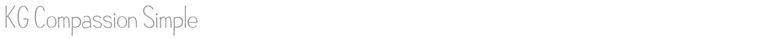 KG Compassion font preview