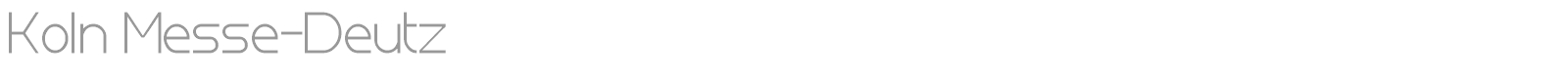 Koln Messe Deutz font preview