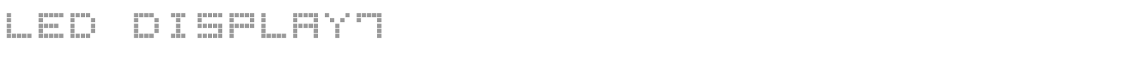 LED Display 7 font preview