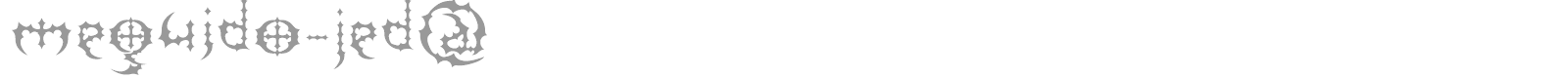 Meguido Jeda font preview