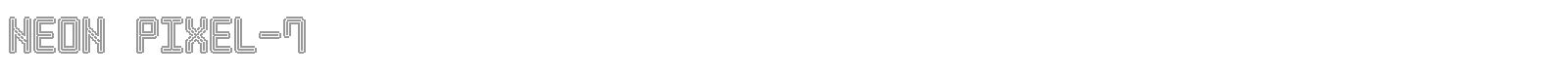 Neon Pixel 7 font preview