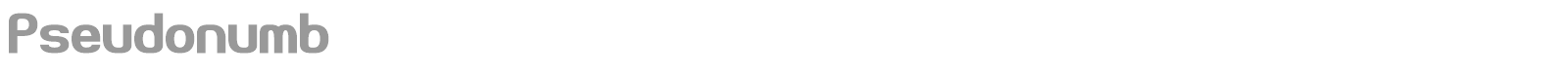 Pseudonumb font preview