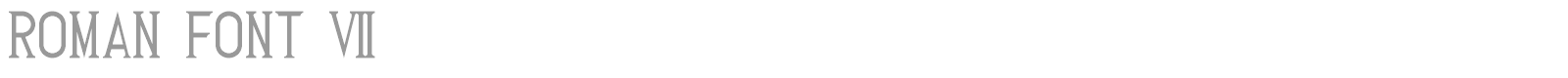 Roman 7 font preview