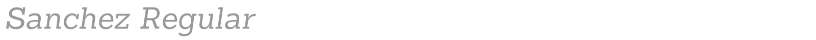 Sanchez font preview