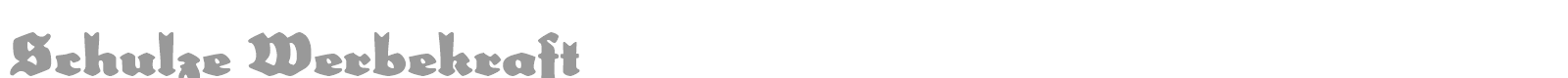 Schulze Werbekraft font preview