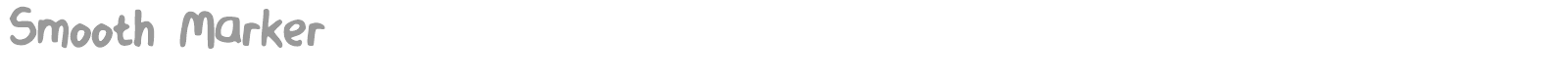 Smooth Marker font preview