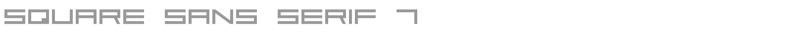 Font Square Sans Serif 7