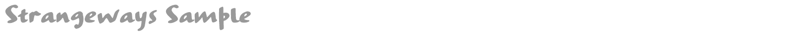Strange Ways font preview