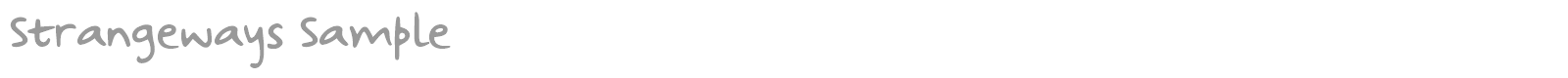 Strange Ways font preview