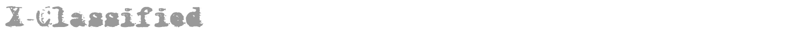 X Classified font preview