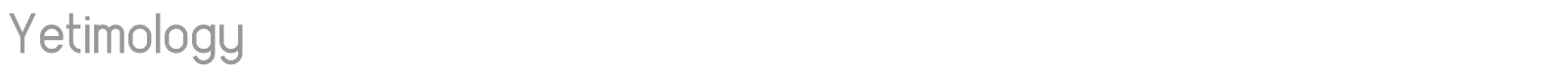 Yetimology font preview