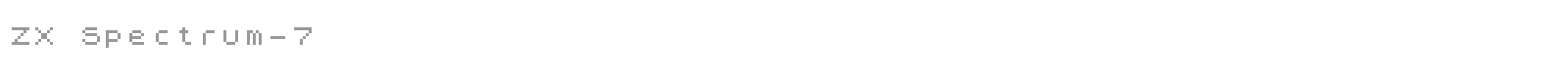 ZX Spectrum 7 font preview