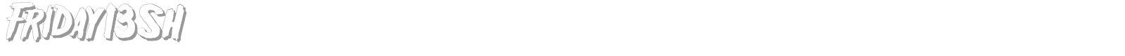 Friday 13 font preview
