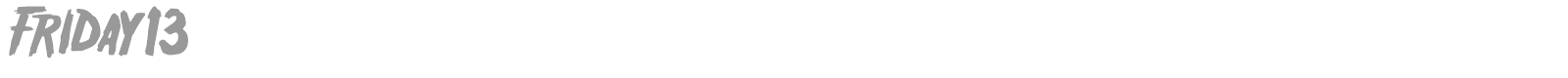 Friday 13 font preview