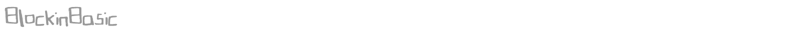Blockin Basic font preview