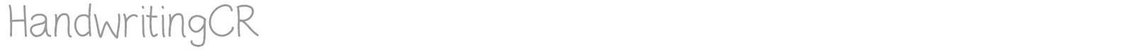 Handwriting CR font preview