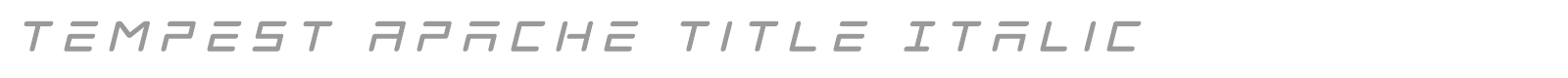 Tempest Apache font preview