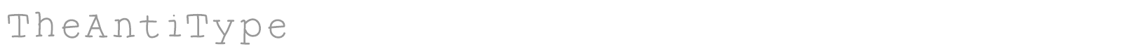 The Anti Type font preview