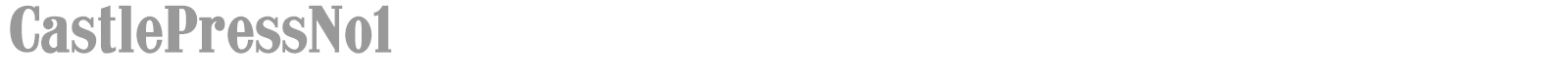 Castle Press No1 font preview