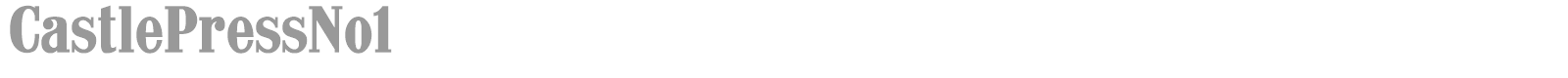 Castle Press No1 font preview