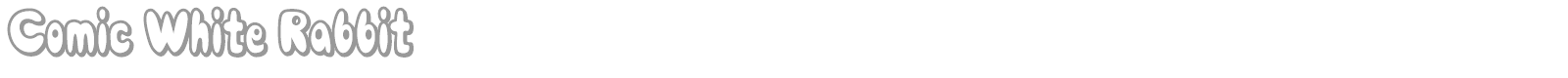 Comic Black Rabbit font preview