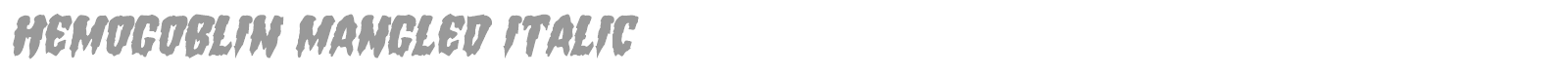 Hemogoblin font preview