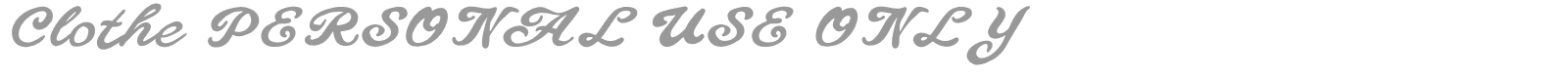 Clothe font preview