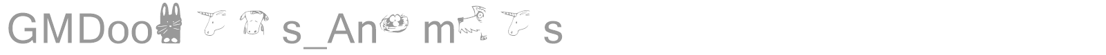 GM Doodles Animals font preview