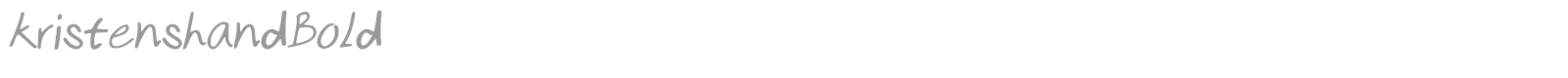 Kristens Hand font preview