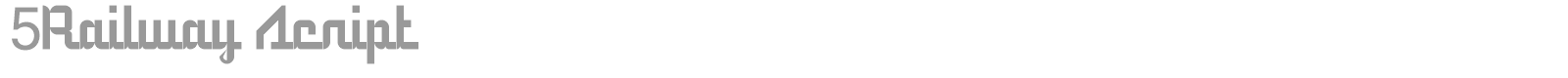 5 Railway Script font preview
