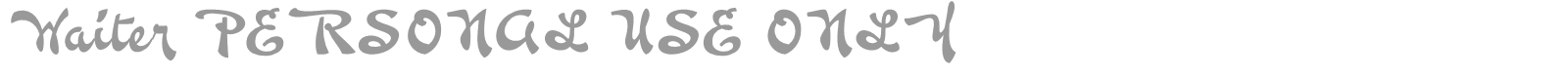 Waiter font preview