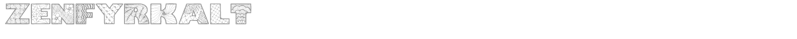 Zenfyrkalt font preview
