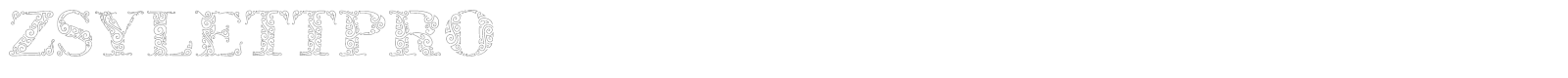 Zsylett Pro font preview