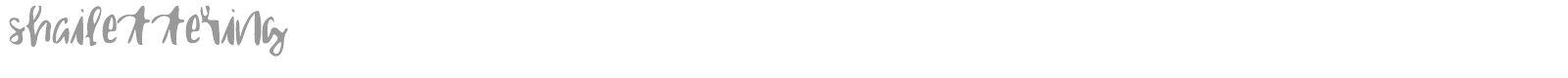 Shailettering font preview