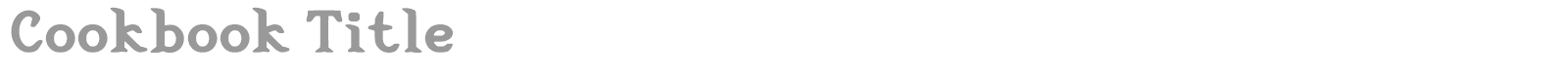 Cookbook Title font preview