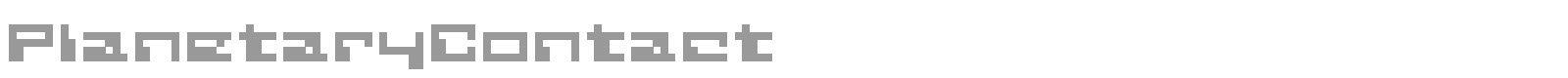 Planetary Contact font preview