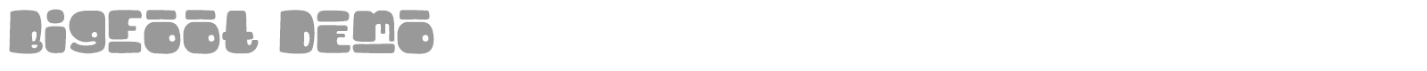 Bigfoot font preview