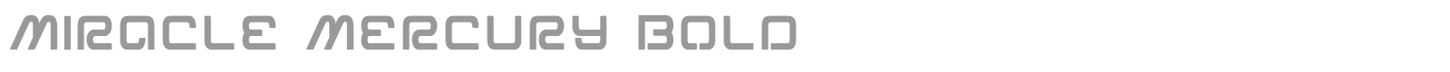 Miracle Mercury font preview